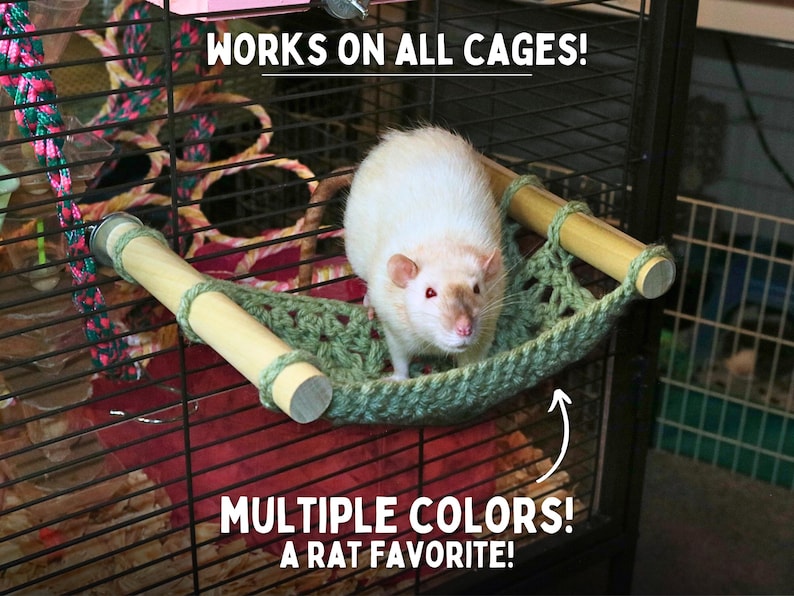 Crochet Hammock Pattern Rats Rat Hammock Toy for Fancy Rat Cage Toy for Rat Hanging Toy, Crochet Rat ...