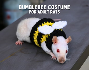 Bumblebee Rat Sweater for Rat Crochet Sweater for Small Pet Costume for Rat Clothing for Rat Crochet Rat Bumblebee Costume for Rat Costume