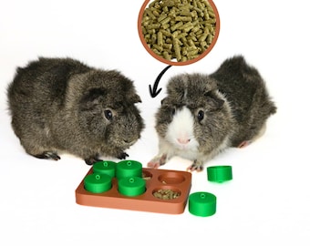 Small Animal Foraging Dish for Rabbits, Guinea Pigs, Rats, Chinchillas | Interactive Forage Toy for Rodent Stacking Cup Toy