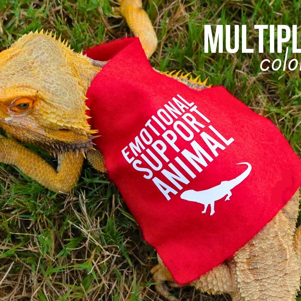 Emotional Support Animal Shirt For Bearded Dragon Funny Shirt For Bearded Dragon Clothing Funny Saying Lizard Shirt For Pet Bearded Dragon