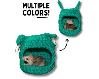 Hanging Mouse Toy for Small Animal Cage Accessory for Mouse Cage for Fancy Mice Hanging Hideout for Pet Mice Hanging Hideaway Hammock Toy