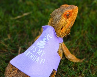 Birthday Shirt For Bearded Dragon Funny Shirt For Bearded Dragon Clothing Funny Saying Lizard Shirt For Pet Reptile Adoption Clothing Outfit