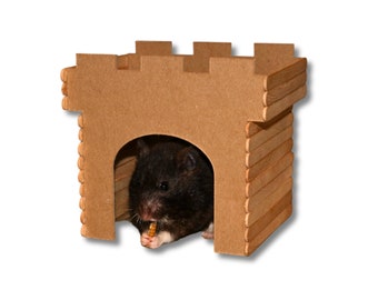 Hamster Castle for Small Animal Hide House for Pet Rodent Cage Accessories for Hamster House, Pet Mouse Hideout for Hamster and Rodent Toys