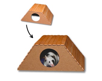 Small Animal Hideout for Rodent Cage Accessory for Mouse Cage Toy for Hamster Cage Hideaway for Rodent Hideout Climbing Toy for Pet Mice