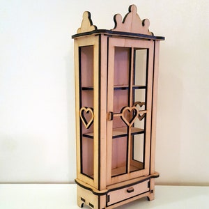 Doll furniture/12 inch doll showcase digital files ready for laser cutting.