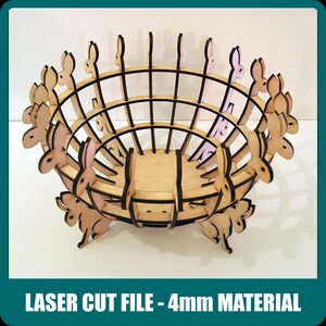 Laser Cut Easter Bunny Basket: Egg Hunt Decoration (Digital Download)