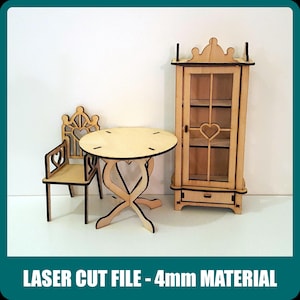 Doll furniture vector for cnc, svg vector file, vector cut file, digital vector art, cnc, cnc file, cnc pattern, cnc cut, laser cut