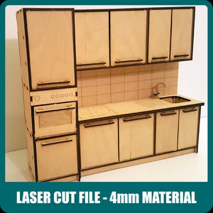 Puppenküche Schrank Modell: Laser Cut Vektor Plan (Digitaler Download)