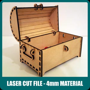 Keepsake Box Laser Cut File – Vintage Finger Joint Chest (4mm Plywood)