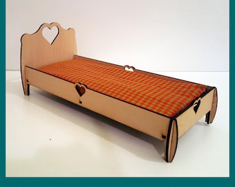 Laser Cut Doll Bed – Vector Model for 12 Inch Doll