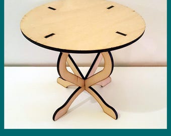 1/6 Scale Doll Table Laser Cut Vector File (Digital Download)