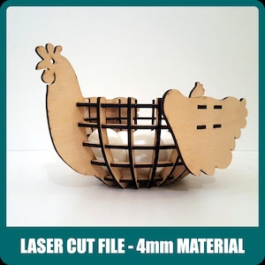Files ready for laser cutting, easter egg basket, easter chicken