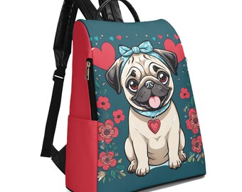 Pug Daypack Anti-theft Backpack
