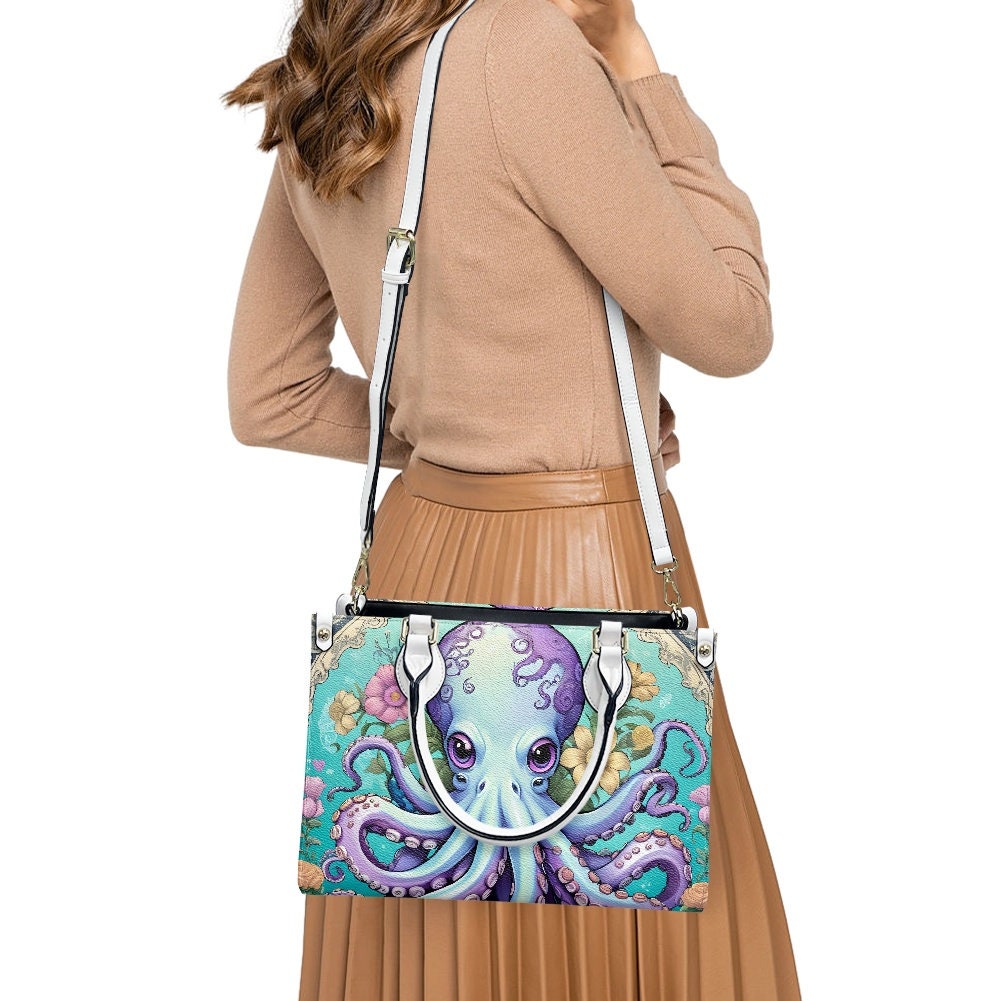 Octopus Leather Bags, Animal lover Gift