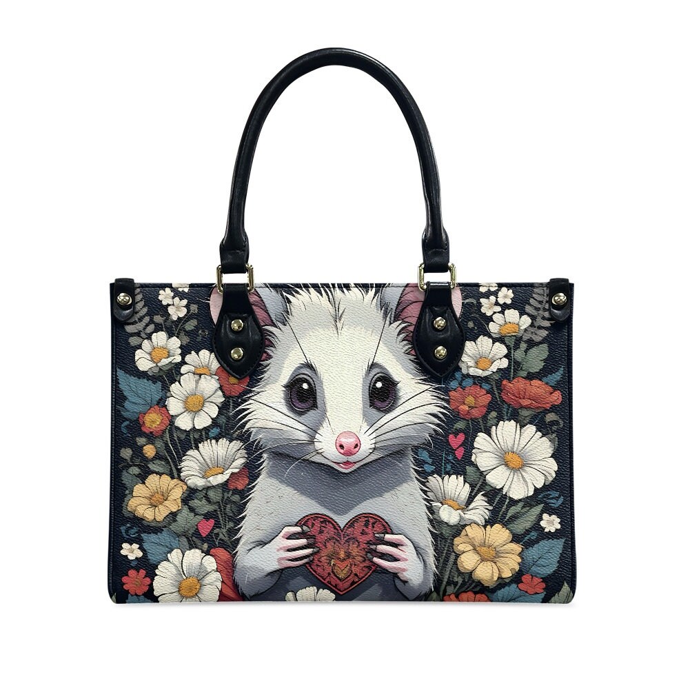 opossum Leather Handbag, Gift for Mother's Day