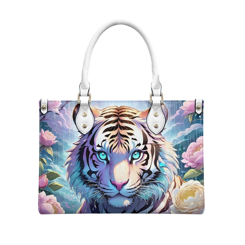 Tiger Leather Handbag, Gift for Mother's Day