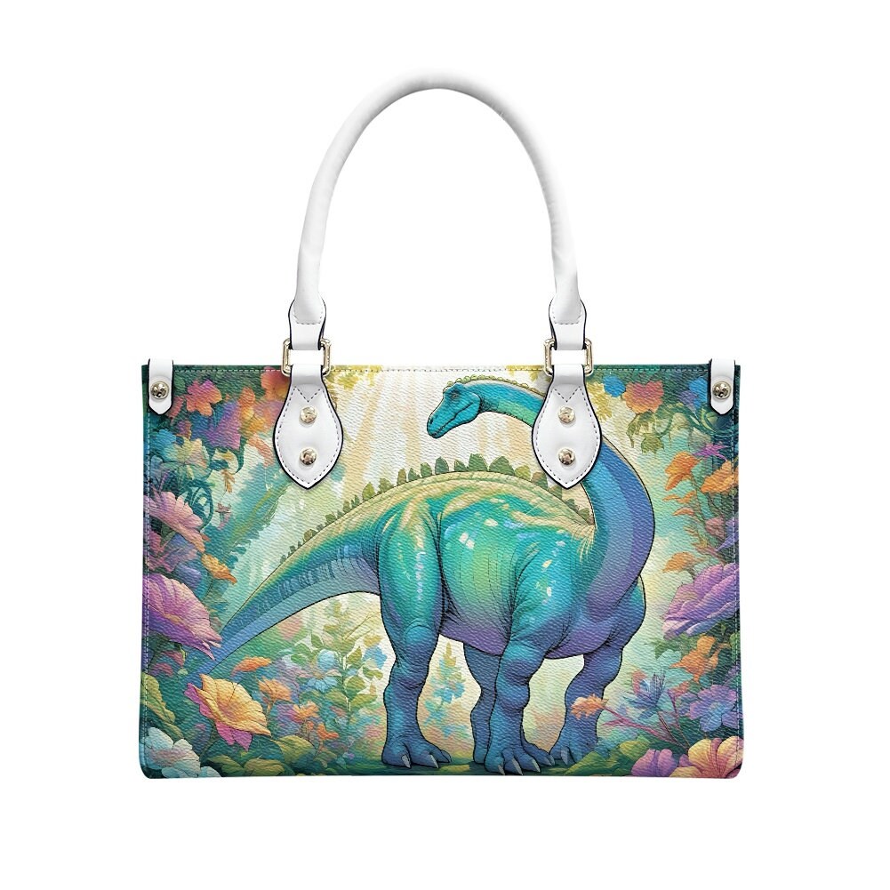 Dinosaur Dino  Leather Handbag, Gift for Mother's Day