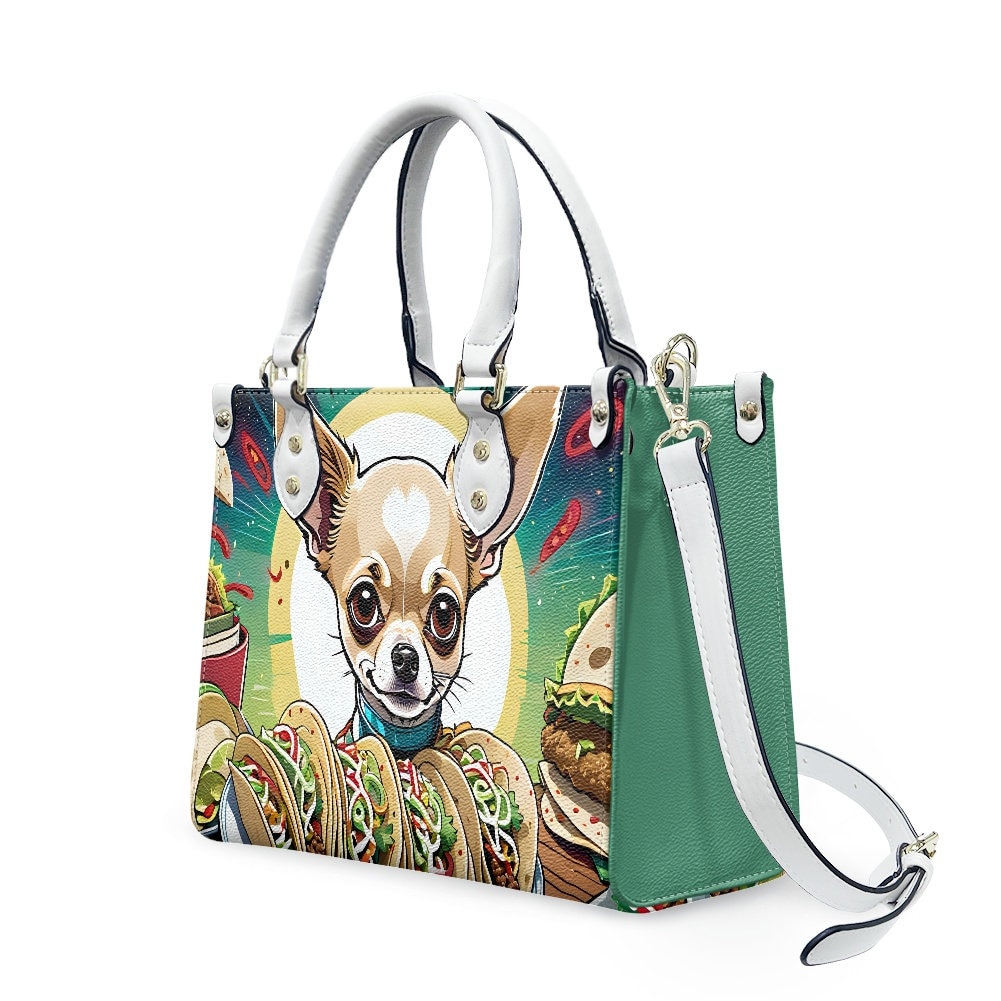 Chihuahua Taco Leather Handbag, Gift for Mother's Day