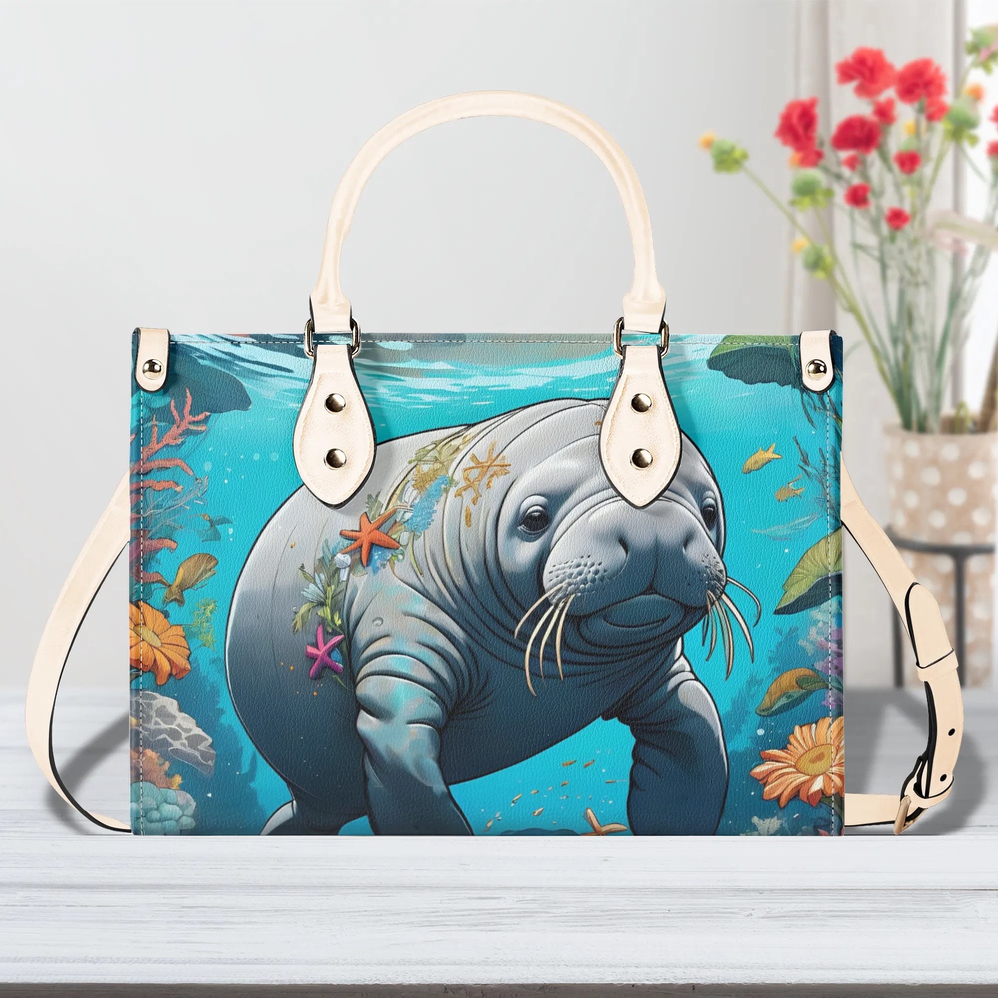Manatee Leather Bags, Animal lover Gift