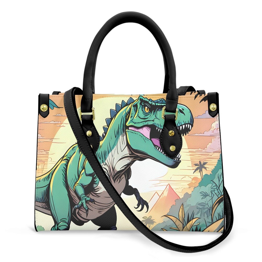 T rex dinosaur Leather Bags, Animal lover Gift