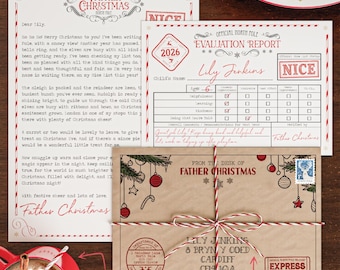 Personalised Letter from Father Christmas – Custom Santa Message and Envelope Gift Options – Magical Christmas Keepsake for Kids
