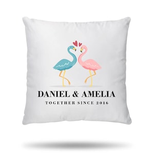 Funda de cojín personalizada para pareja de animales lindos, regalos de boda para él y para ella, regalo para pareja, aniversario, para esposo y esposa