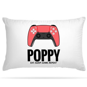 Personalised Gaming Pillow Case with 4 Different Controller Gamepad Design, Bedroom Decoration, Gifts for Boys & Girls, Man Cave Accessories