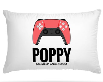 Personalised Gaming Pillow Case with 4 Different Controller Gamepad Design, Bedroom Decoration, Gifts for Boys & Girls, Man Cave Accessories