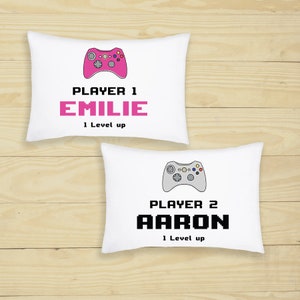 Personalised Gaming Pillow Case with 8 Different Controller Gamepad Design, Gifts for Boys & Cute Room Decor for Girls, Man Cave Accessories