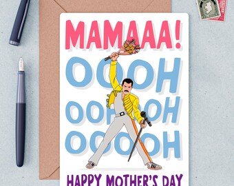 Funny Mother's Day Card | Mama Ooh Queen Music Card for Mum, Humorous Card for Mummy