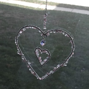 Perlen Herz Suncatcher