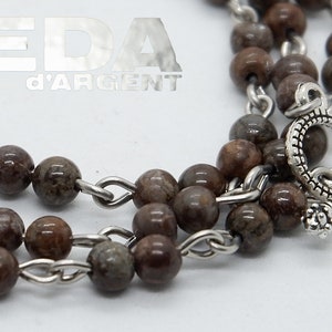 Bracelet Amulet of natural semi-precious stones and German-Silver. Suitable for both women and men. Great gift.