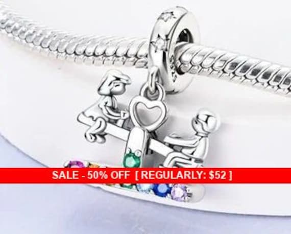 Sterling Silver Seesaw Charm Boy and Girl Charm Girl Charm Girl Charms Childhood Kids Charms Family Charms Little Girl Fits Pandora Etsy