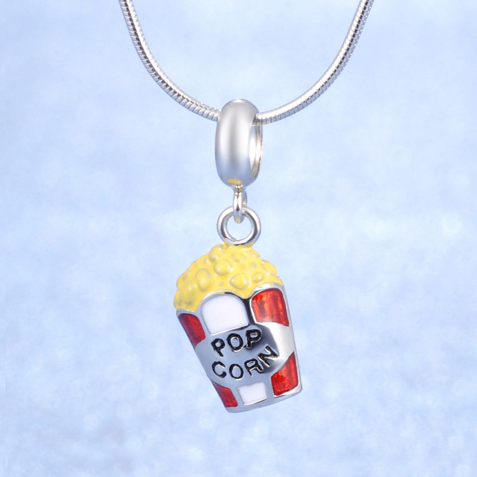Sterling Silver Popcorn Necklace Popcorn Jewelry Popcorn Etsy