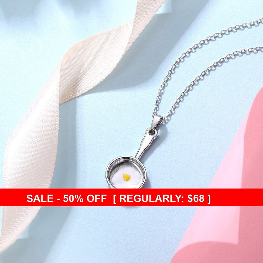 Sterling Silver Egg Necklace Egg Yolk Necklace Egg Yolk Etsy UK