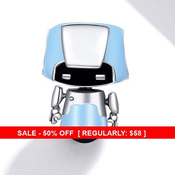 Pandora Robot Charm Etsy