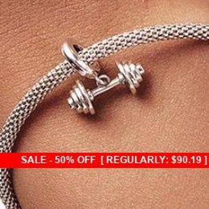 Sterling Silver Fitness Dumbbell Charm, Strong Women, Statement Jewelry, Stay Fit, Womens Sports, Sports Jewelry, Sports, Fit Pandora, fit