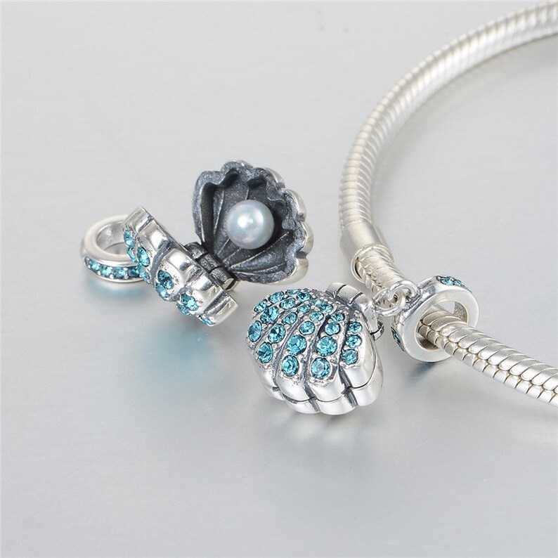 Seashell Charm Bracelet Sterling Silver Seashell Bracelet Starfsh