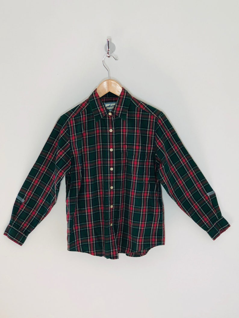 Women/'s Plaid Pendleton Button Up Shirt