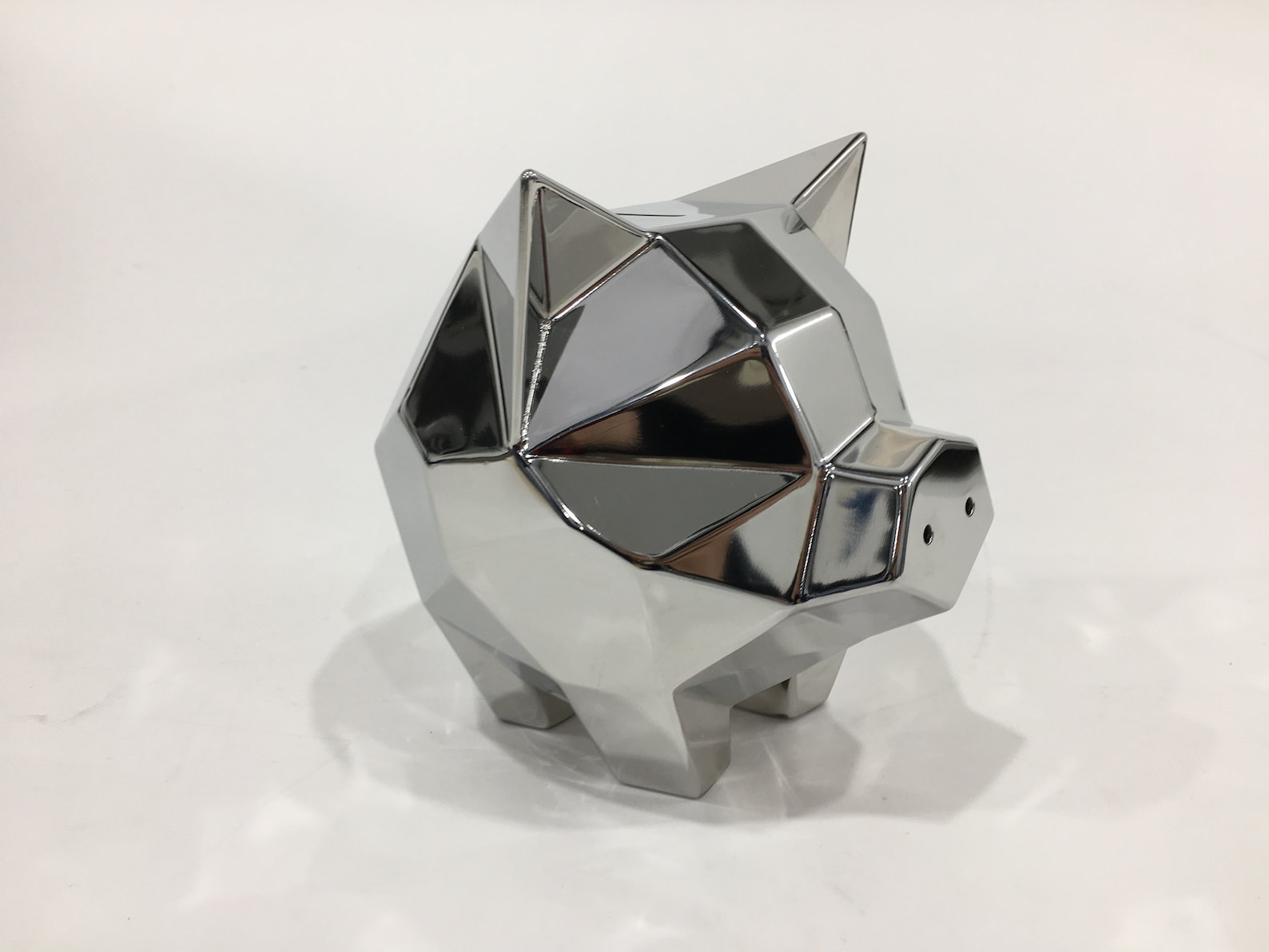 Low Poly Metal Piggy Bank Etsy
