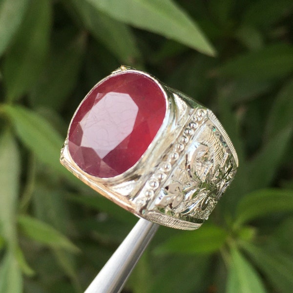 Ruby Men Ring - Etsy
