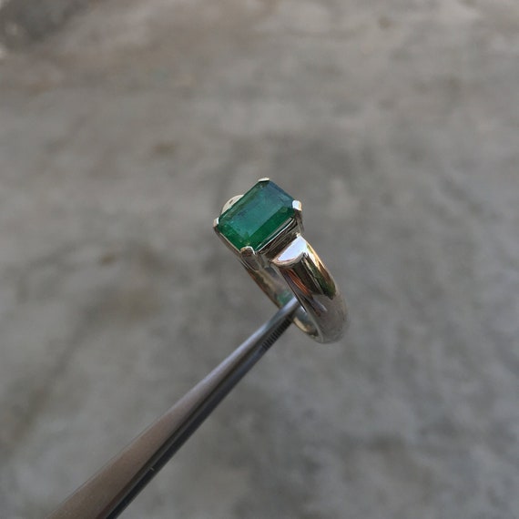 Emerald Silver Gold Plated Multistone Ring By Rochejewels |  notonthehighstreet.com