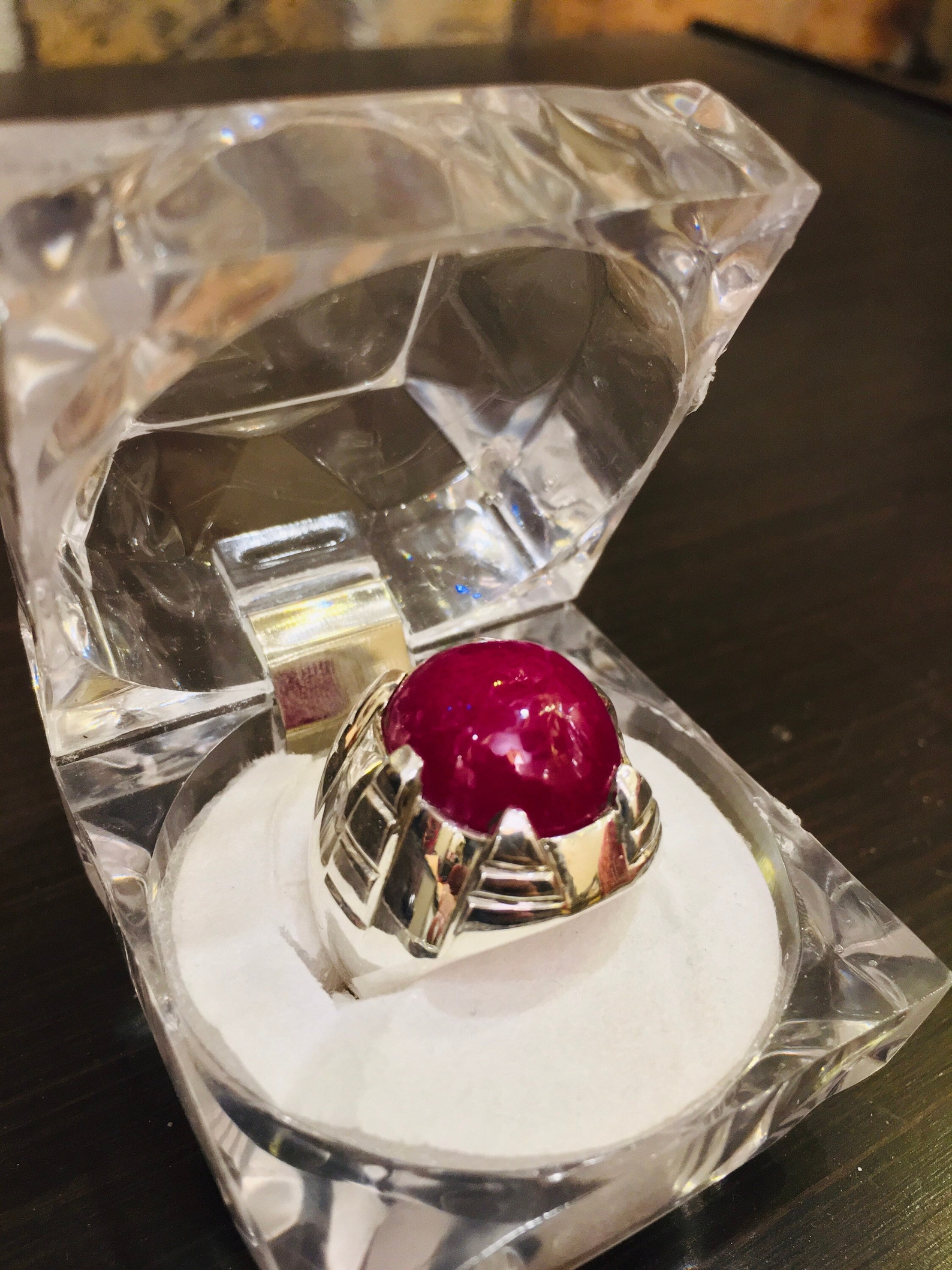 Natural Ruby Ring for Men's Original Yaqoot Stone Ring | Etsy