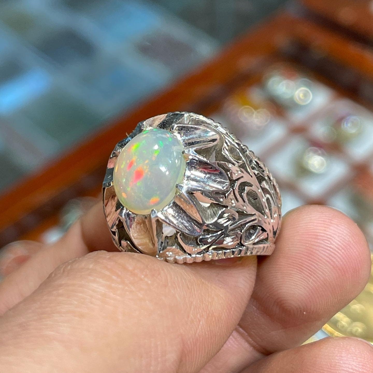 Pin by Suleman on Beautiful | Opal ring vintage, White opal ring, Gold ring  designs