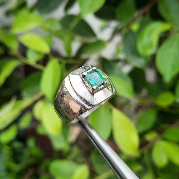 Natural Emerald Stone Ring Original Emerald Ring Zamurd Stone Sterling  Silver 925 - Etsy