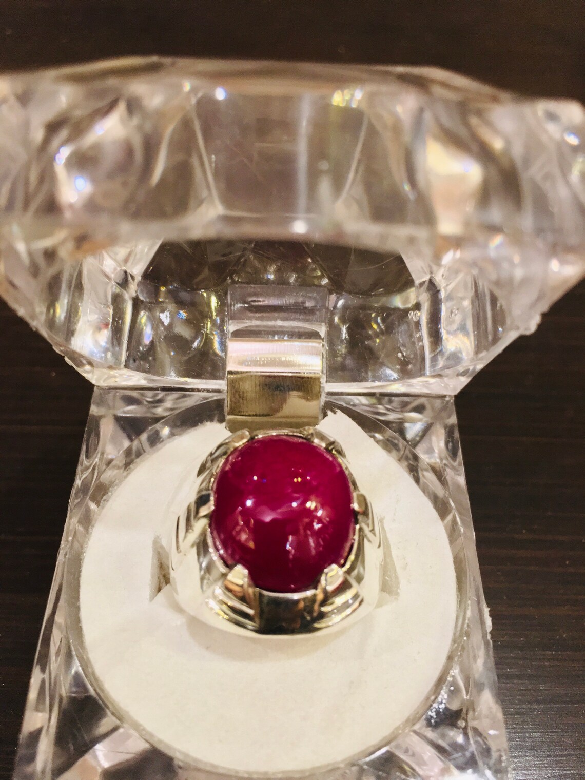 Natural Ruby Ring for Men's Original Yaqoot Stone Ring | Etsy