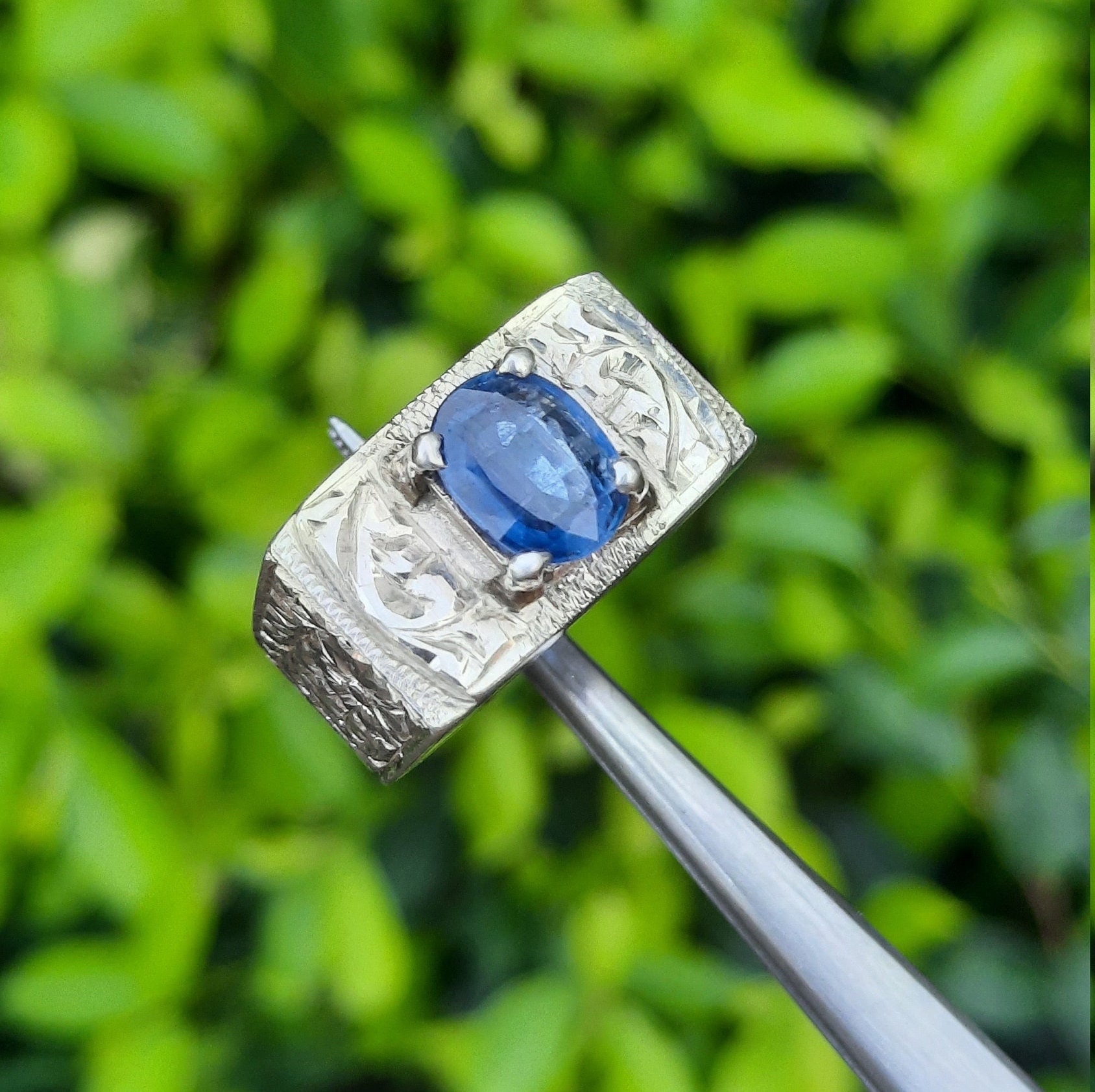 Natural Blue Sapphire (Neelam) September month stone Gold Plated Adjus –  Shaligrams
