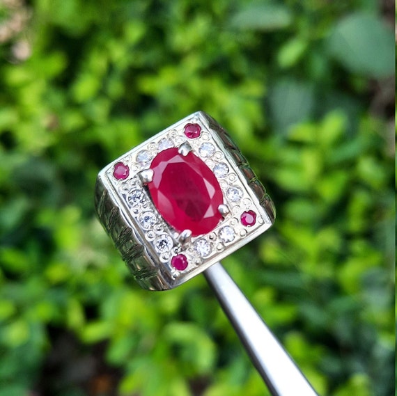 Buy Natural Ruby Ring Original Ruby Stone Ring Real Ruby Engagement Ring  Yaqoot Stone Ring Afghanistan Ruby Wedding Rings Multi Stone Ruby Ring  Online in India - Etsy