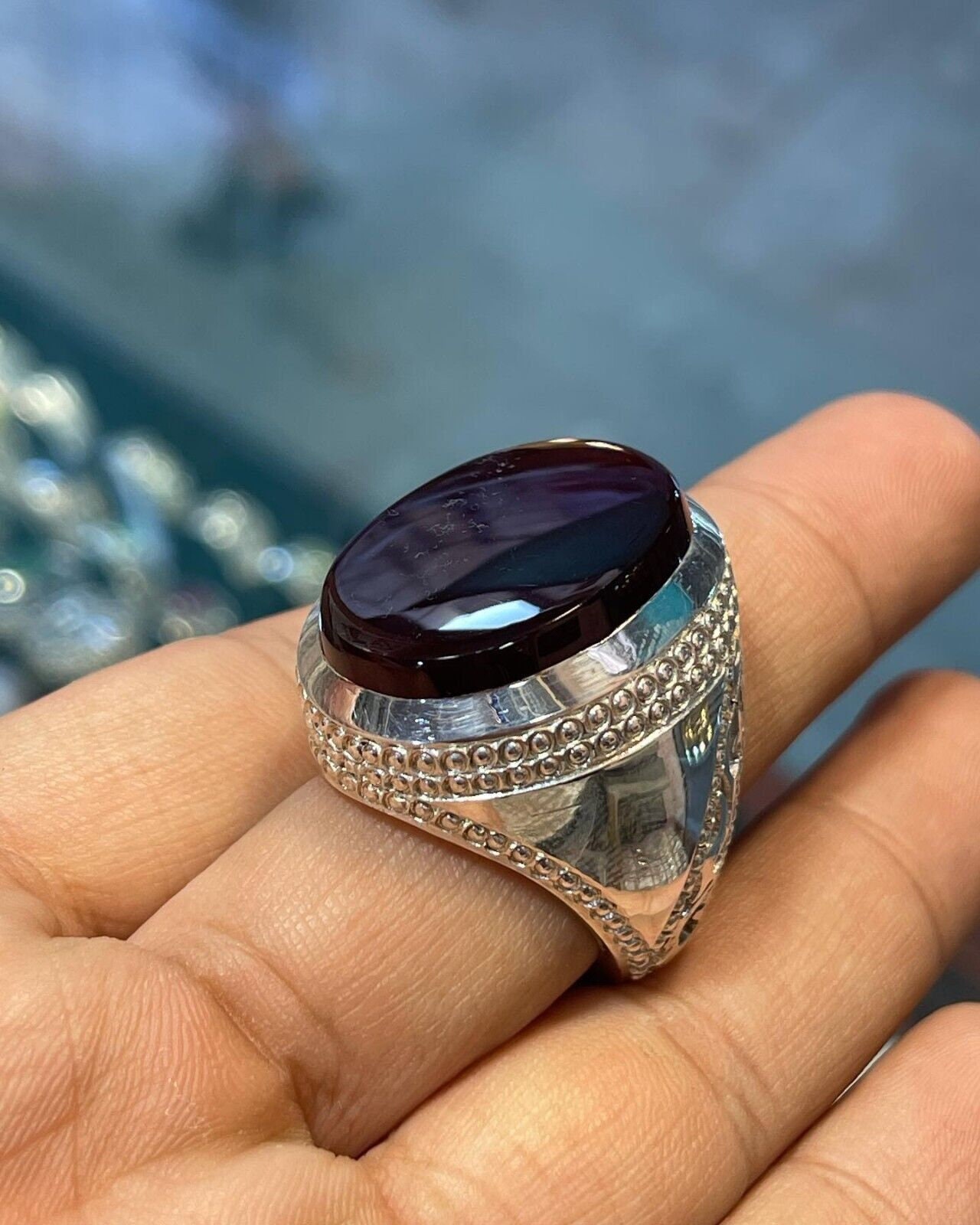 Irani aqeeq rings best sale