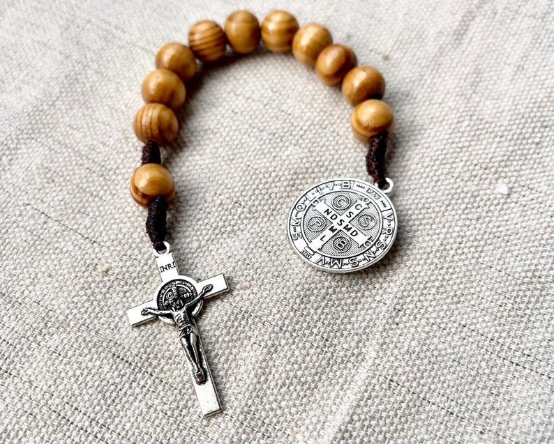 Catholic Traveler Rosary 5 Count Pocket Rosary with St. image 3